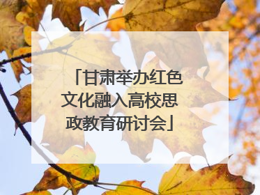 甘肃举办红色文化融入高校思政教育研讨会
